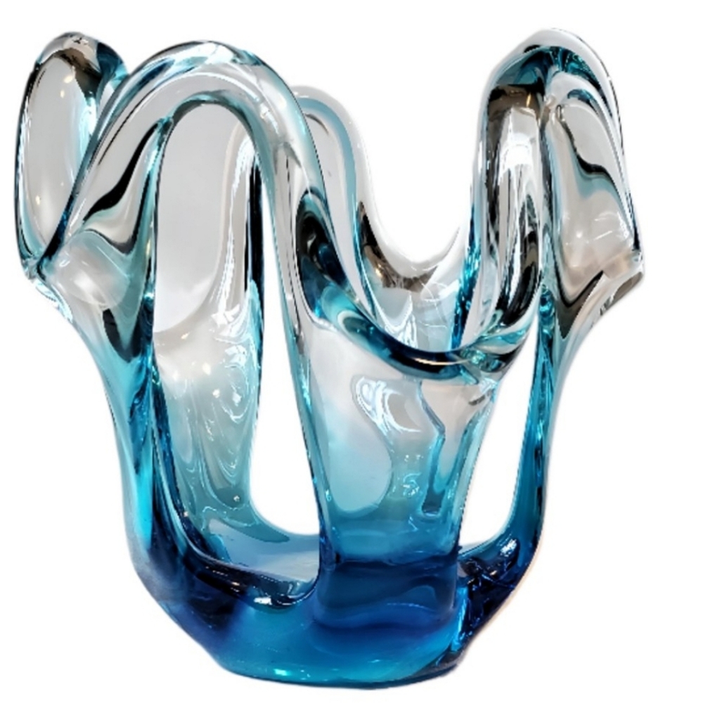 Vintage Art Glass,Hand Stretched Tealight Holder